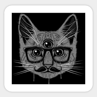 Cat Devil Eyes Design Sticker